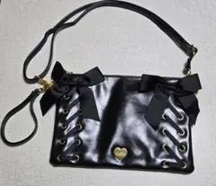 LIZLISA リズリサ　リボンポシェット　ショルダーバッグ　黒