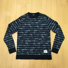 BEAMS HEART カモフラ柄ボーダー　ロンＴ