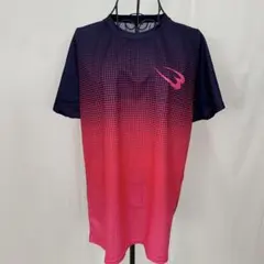 極美品✨ TRAININGISALL スポーツ Tシャツ ピンク ネイビー 紺のサムネイル