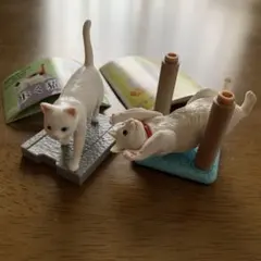 歩く猫2 シロ（オッドアイ）&側溝蓋　ニャンズ・ライフ　白　ガチャ　猫