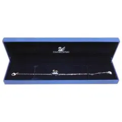 美品 SWAROVSKI スワロフスキー 猫モチーフ ブレスレット 石取れなし