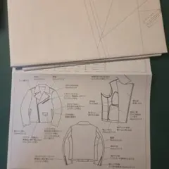 型紙　メンズダブルライダースジャケット Lサイズ