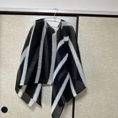 プリーツプリーズ ストライププリーツショール