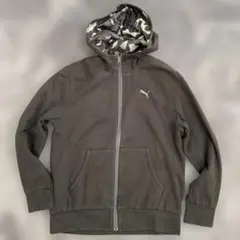 PUMA ブラック 迷彩 パーカー リバーシブル