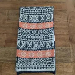 SHIPS 雪の結晶柄 ニットマフラー