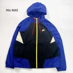90s NIKE ナイキ 配色 ナイロン パーカー ウインドブレーカー L