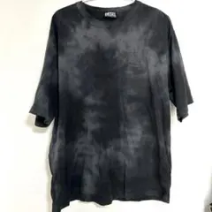 DIESEL ブラック タイダイ TシャツビックシルエットS