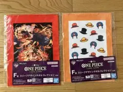 【値下】ワンピースカード　スリーブデザインタオル　1番くじF賞2種セット