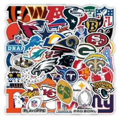 NFL 미식축구팀 로고 스티커 50개