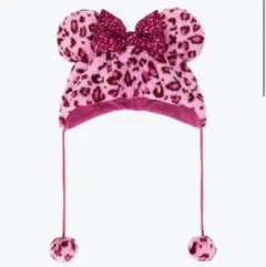 ディズニー ヒョウ柄 ファンキャップ ピンク
