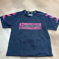 hummel 半袖Tシャツ ネイビー ピンクサッカーシャツ　ゲームシャツのサムネイル