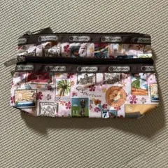 新品未使用品】LeSportsac 3連ポーチ ハートレオパ柄 - メルカリ