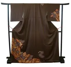 美品 紋意匠地 絞り柄 附下げ・訪問着（正絹）仕立上り＜HH2155＞