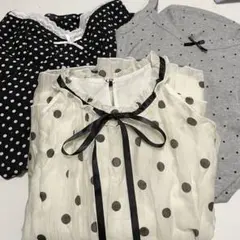 韓国 リボン ドット フリル レース キャミワンピース シズニルック