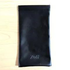 Zoff　合皮の黒メガネケース