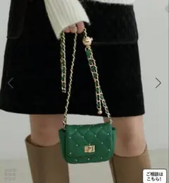 ミニスタッズチェーンショルダーバッグ　VIS