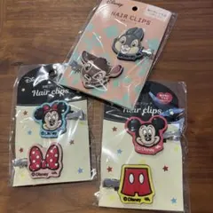 ディズニー　前髪クリップ　ミッキー　ミニー　バンビ　とんすけ　ヘアピン