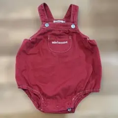 ミキハウス　赤　オーバーオール　Sサイズ