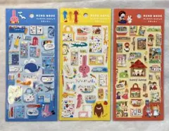 キャラクターミニチュアステッカー　シール　3枚セット　平成レトロ