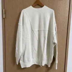 ウッディ様 LOWRYSFARM スウェット 裏起毛 アイボリー リメイク風