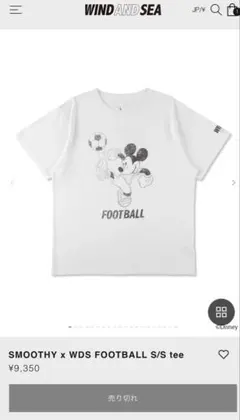 【新品】SMOOTHY x WIND AND SEA ミッキー コラボ Tシャツのサムネイル