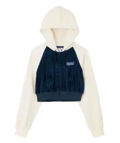 VELOUR COMPACT ZIP UP HOODIE X-girl