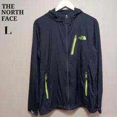 THE NORTH FACE ナイロンジャケット Ｌ ブラック 黒色 刺繍ロゴ