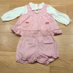 メゾピアノ　立体うさぎ　ワンピース　セットアップ80