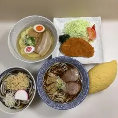 食品サンプル ラーメン うどん とんかつ 4種セット まとめ売り　　33