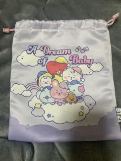 BTSキャラクター　ポーチ袋