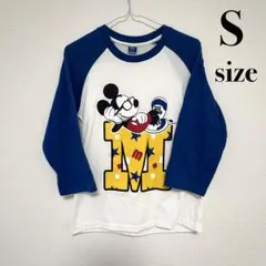 Disney ミッキーマウス ラグラン 七分袖 Tシャツ Sサイズ