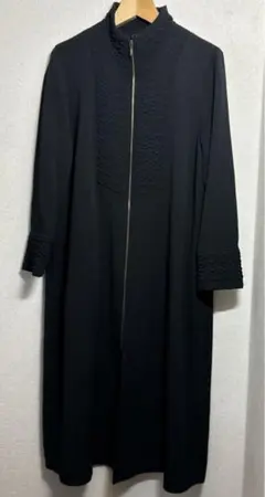 詩仙堂 BY HITOSHI ちりめん ノーカラーコート ドルマンスリーブ 詩仙堂 BY HITOSHI ちりめん ノーカラーコート ドルマンスリーブ