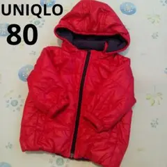 UNIQLO 赤 中綿 アウター 80
