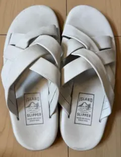 良品】ISLAND SLIPPER アイランドスリッパ ホワイト レザー 8 - メルカリ