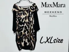 MaxMara シルク100％ レオパード柄 チュニックワンピース 42のサムネイル