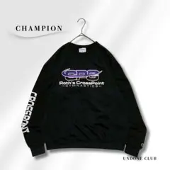 Champion 袖プリント スウェット L ブラック