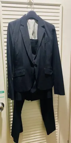 【P.S.FA】洗濯機で洗える！ブラックスーツ3点セット(オールシーズン用)