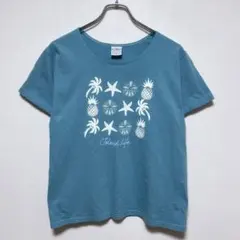 ぶ*ん様 Crazy ShirtsハワイアンTシャツ Mサイズ 希少 ブルー Iのサムネイル