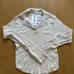 BEAUTY&YOUTH 襟付きリブニット FREE SIZE
