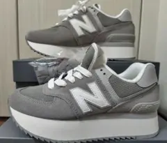 newbalance スニーカー WL574ZSD 25cm グレー厚底574+