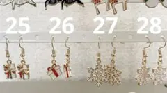 クリスマスモチーフ ハンドメイドピアス