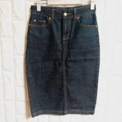 ZARA WOMAN（ザラ・ウーマン）　デニムペンシル　ヒョウ柄タグ　S相当　⑥