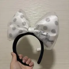 ミニーマウス リボンカチューシャ 白