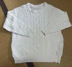 白　ニット　冬