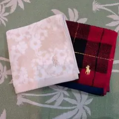 ポロ・ラルフ・ローレン タオルハンカチ 2枚セット