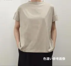 美品＊ハンドバーク（handvaerk）ボトルネック半袖 Tシャツ カーキ Sのサムネイル