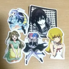 アニメキャラクター ステッカー 5枚セット