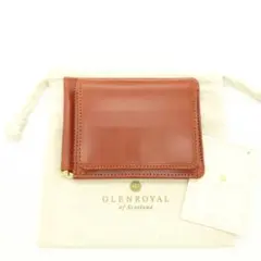 【新品未使用】GLENROYAL 6164 小銭入れ付き マネークリップ TANのサムネイル