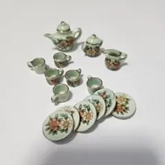 ミニチュアティーセット 花柄 陶器