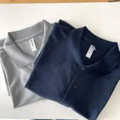 は*ん様 ポロシャツ 半袖　グレー ネイビー 2枚セット